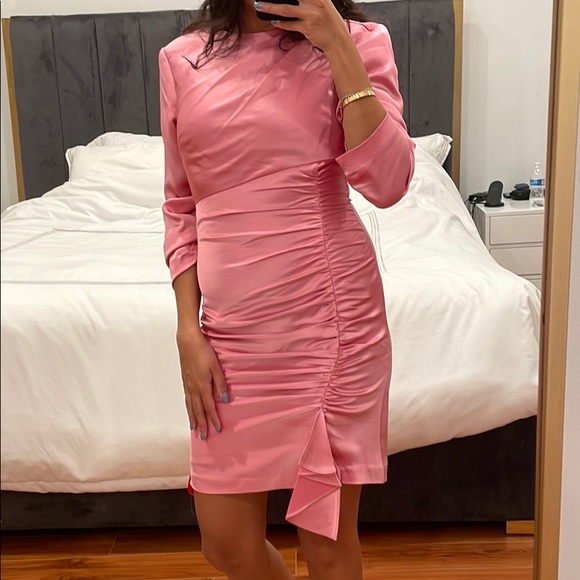 Cinq a Sept Pink Ruched Dress - Picture 2 of 9